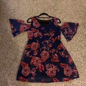 Bell Sleeve Floral Dress